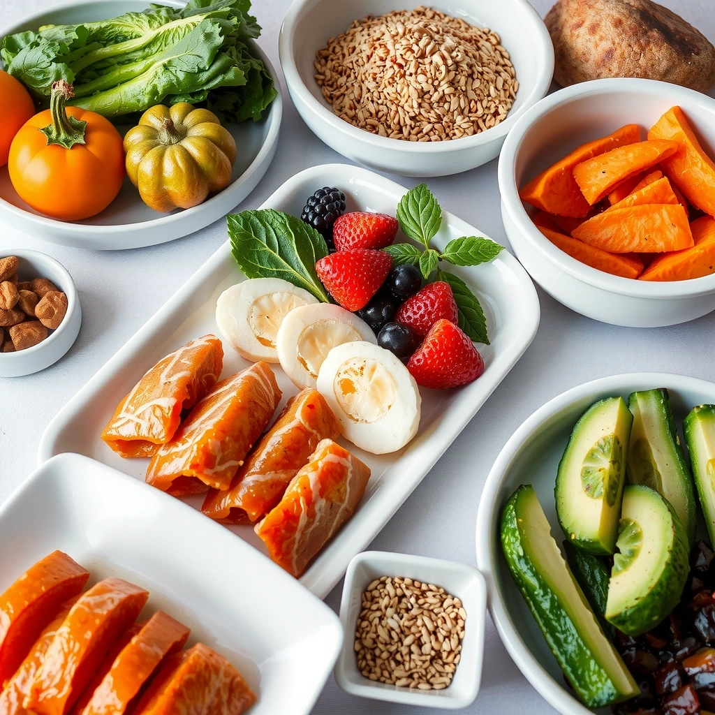 Ausgewogene Ernährung mit natürlichen Lebensmitteln